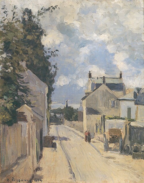 Rue de l´Hermitage Pontoise, 1874, Camille Pissarro