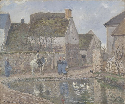 The Duck Pond at Ennery, 1874, Camille Pissarro