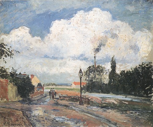 Le Quai du Pothuis à Pontoise après la pluie, 1876, Camille Pissarro