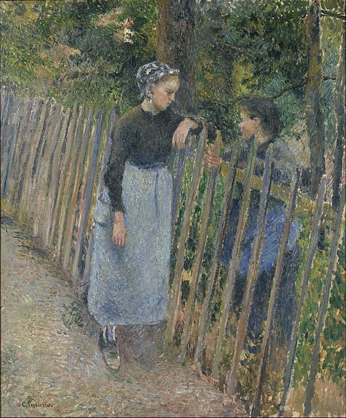 The Conversation, 1881, Camille Pissarro