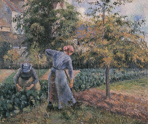 Dans le potager à Pontoise, 1881, Camille Pissarro