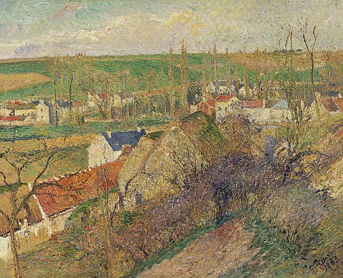 Vue sur le village d'Osny, 1883, Camille Pissarro