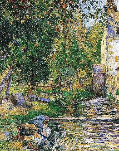 Lavoir et moulin d'Osny, 1884, Camille Pissarro