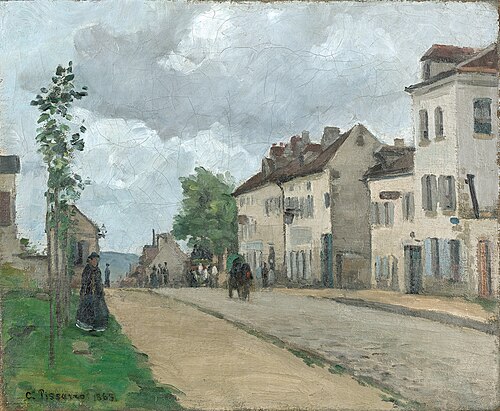 Street in Pontoise (Rue de Gisors), 1868, Camille Pissarro