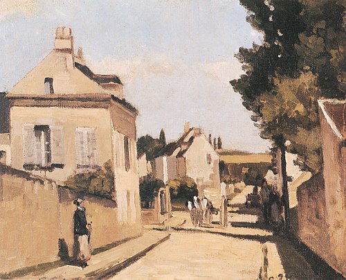 Rue L´Hermitage, 1866, Camille Pissarro