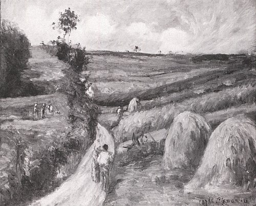 Uphill Road in the Countryside near Pontoise, 1876, Camille Pissarro