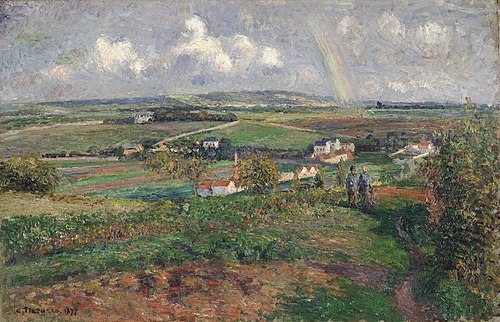 L'Arc-en-ciel, Pontoise, 1877, Camille Pissarro
