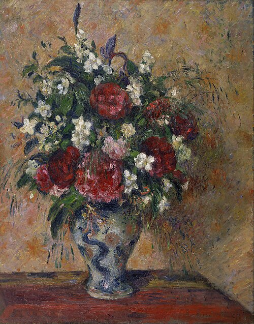 Flower Bouquet: Peonies and Mock-Orange, 1878, Camille Pissarro