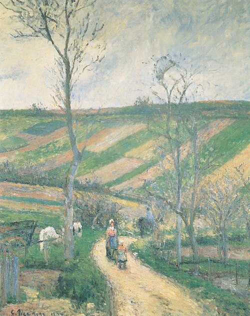 Route du Fond de L´Hermitage, Pontoise, 1877, Camille Pissarro