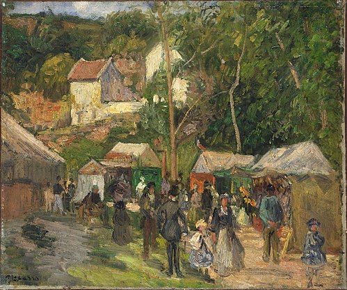 Festival à l'Hermitage, 1877, Camille Pissarro