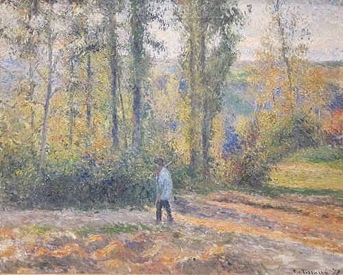 Paysage à Pontoise avec un chasseur, 1879, Camille Pissarro