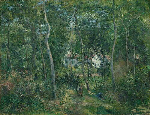 Edge of the Woods Near L'Hermitage, Pontoise, 1879, Camille Pissarro
