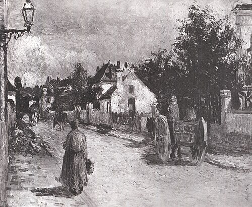 Rue de l'Hermitage, Pontoise (1879), 1879, Camille Pissarro