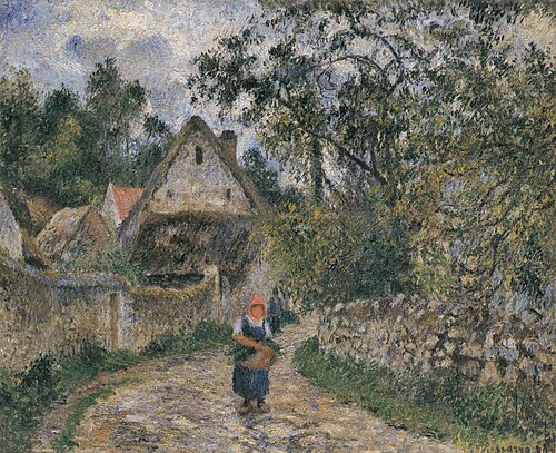 Chaumières au Valhermeil, Auvers-sur-Oise, 1880, Camille Pissarro