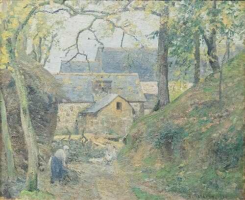 La Ferme à Montfoucault, 1874, Camille Pissarro