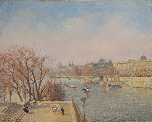 The Louvre: Morning, Sunlight, 1901, Camille Pissarro