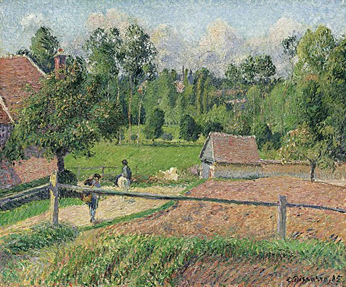 Vue de la fenêtre de l'artiste, Eragny, 1885, Camille Pissarro