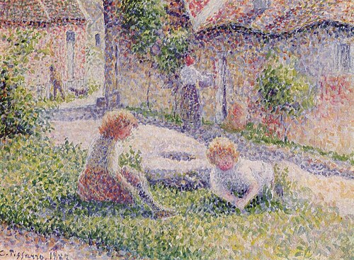 Children on a Farm, 1887, Camille Pissarro