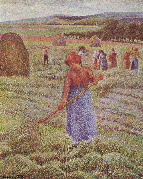 Récolte du foin à Eragny-sur-Epte, 1889, Camille Pissarro