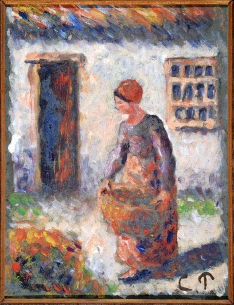 Paysanne à la manne, 1895, Camille Pissarro