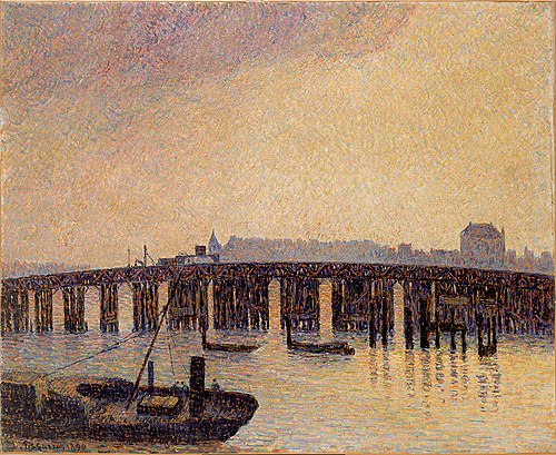Le Vieux Pont de Chelsea, Londres, 1890, Camille Pissarro