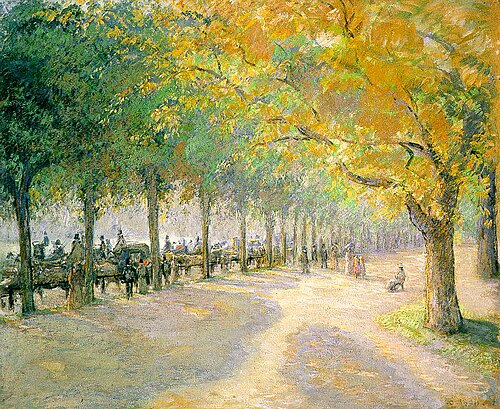 Hyde Park, 1890, Camille Pissarro