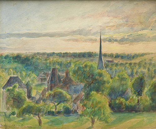 Paysage à Eragny, 1890, Camille Pissarro