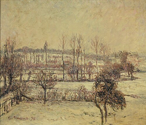 Effect of Snow at Éragny, 1895, Camille Pissarro