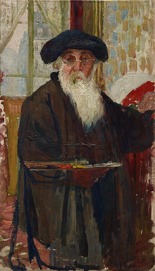 Self_Portrait with Palette, 1896, Camille Pissarro