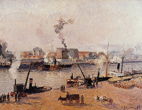 Matin brumeux, Rouen, 1896, Camille Pissarro