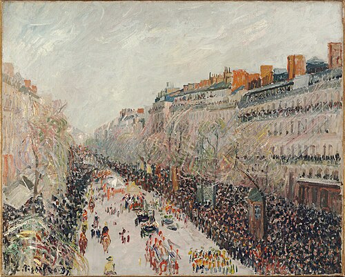Boulevard Montmartre, Mid-Lent, 1897, Camille Pissarro