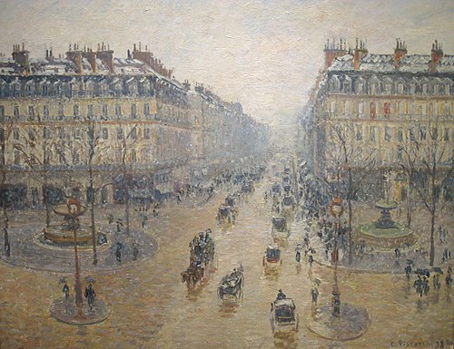 Avenue de l'Opéra, effet de neige, le matin, 1898, Camille Pissarro