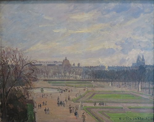 The Tuileries Gardens, Bright Cloudy Weather, 1900, Camille Pissarro