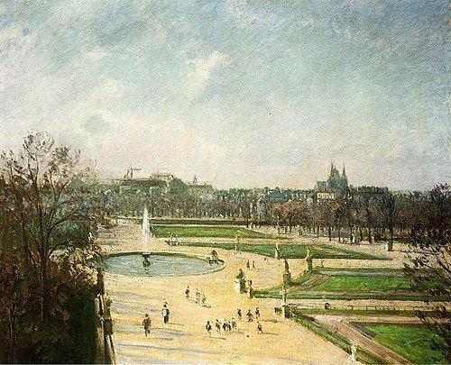 Le Jardin des Tuileries, matin, soleil, 1900, Camille Pissarro