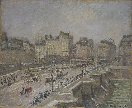 The Pont-Neuf, Effect of Snow (Second Series), 1902, Camille Pissarro