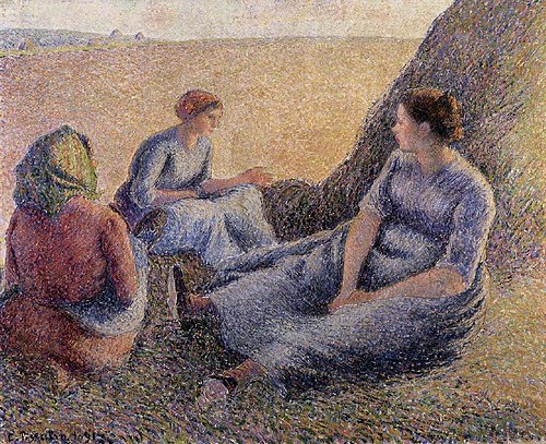 Faneuses au repos, 1891, Camille Pissarro
