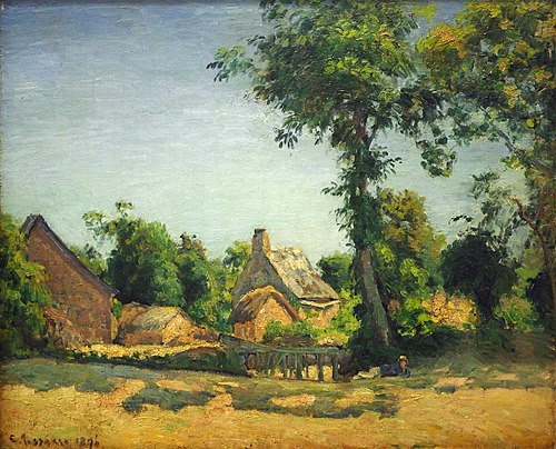 Paysage à Melleray, Mayenne, 1876, Camille Pissarro