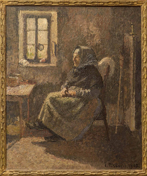 Paysanne assise. Intérieur à Moret, 1902, Camille Pissarro