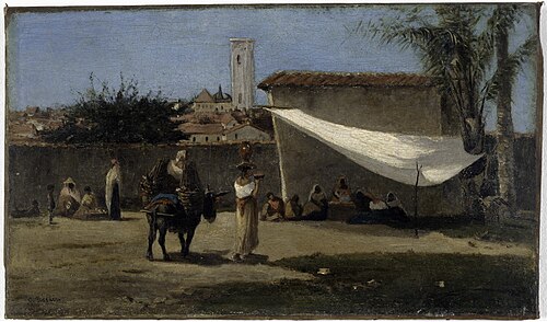 A Square in Caracas, 1854, Camille Pissarro