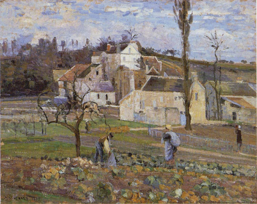 La Récolte des choux, l’Hermitage, Pontoise, 1875, Camille Pissarro