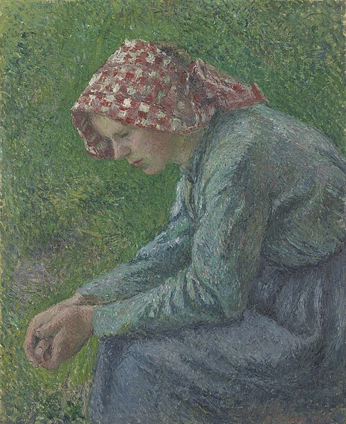 A Seated Peasant Woman, 1885, Camille Pissarro