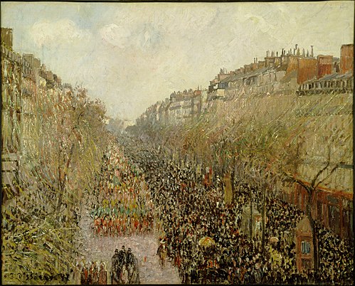 Boulevard Montmartre, Mardi Gras, 1897, Camille Pissarro