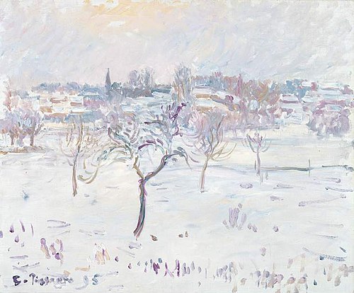 Effet de neige à Éragny, avec un pommier, 1895, Camille Pissarro