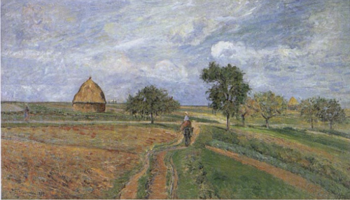 The Old Road to Ennery at Pontoise, 1877, Camille Pissarro