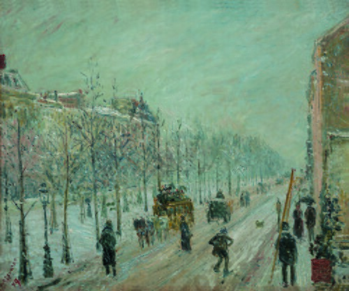 Les boulevards extérieurs. Effet de neige, 1879, Camille Pissarro
