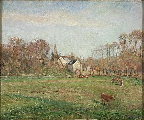 Petit-Moulin et prairie à Osny, 1884, Camille Pissarro