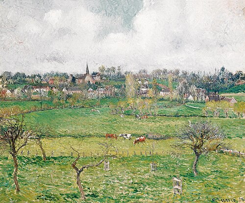 Vue de Bazincourt, 1884, Camille Pissarro