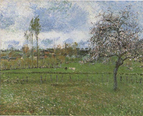 Prairie d'Eragny, 1885, Camille Pissarro
