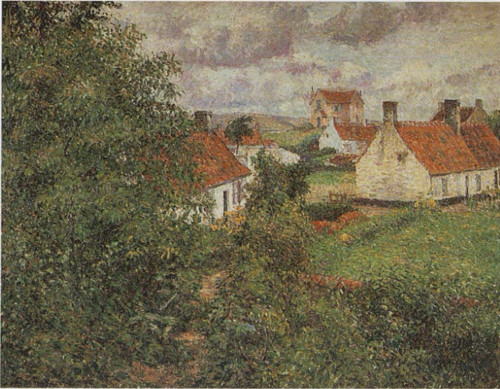 Maisons à Knokke, 1894, Camille Pissarro