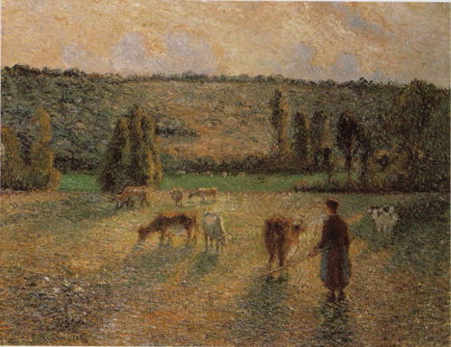 Vachère à Éragny, 1884, Camille Pissarro